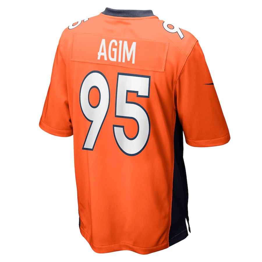 Custom #95 Orange DEN Football Shirt Top