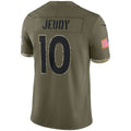Custom #10 Olive 2022 DEN Football Shirt Top