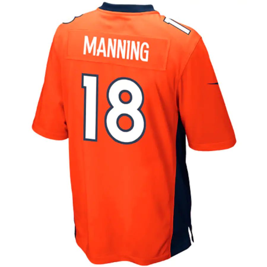 Custom #18 Orange DEN Football Shirt Top