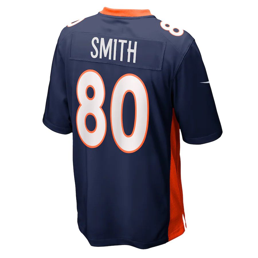 Custom #80 Navy DEN Football Shirt Top