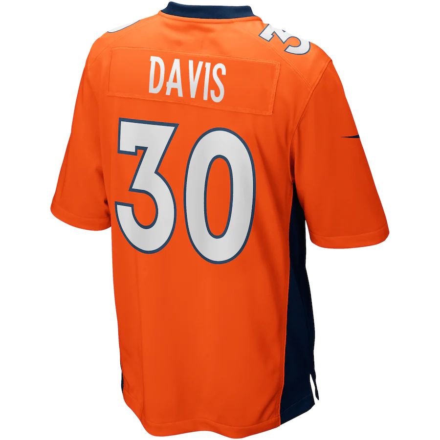 Custom #30 Orange DEN Football Shirt Top