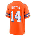 Custom #14 Orange 1977 Throwback DEN Football Shirt Top