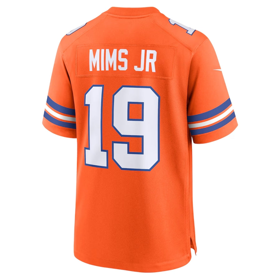 Custom #19 Orange 1977 Throwback DEN Football Shirt Top
