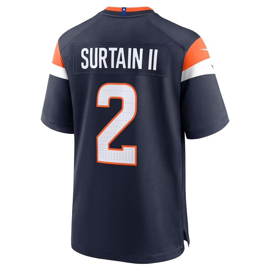 Custom #2 Navy DEN Football Shirt Top
