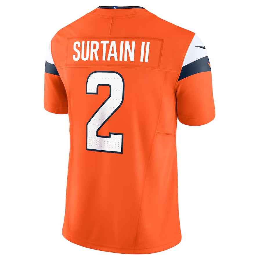 Custom #2 Orange DEN Football Shirt Top