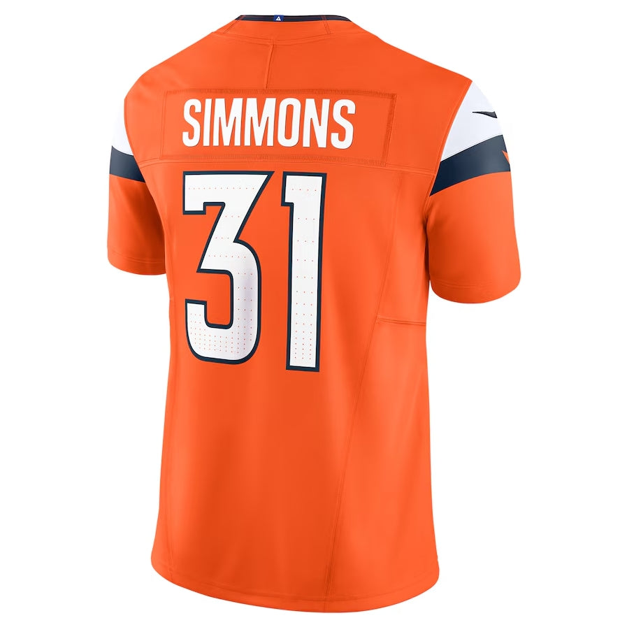 Custom #31 Orange DEN Football Shirt Top