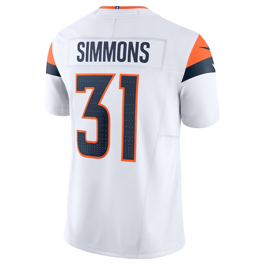 Custom #31 White DEN Football Shirt Top
