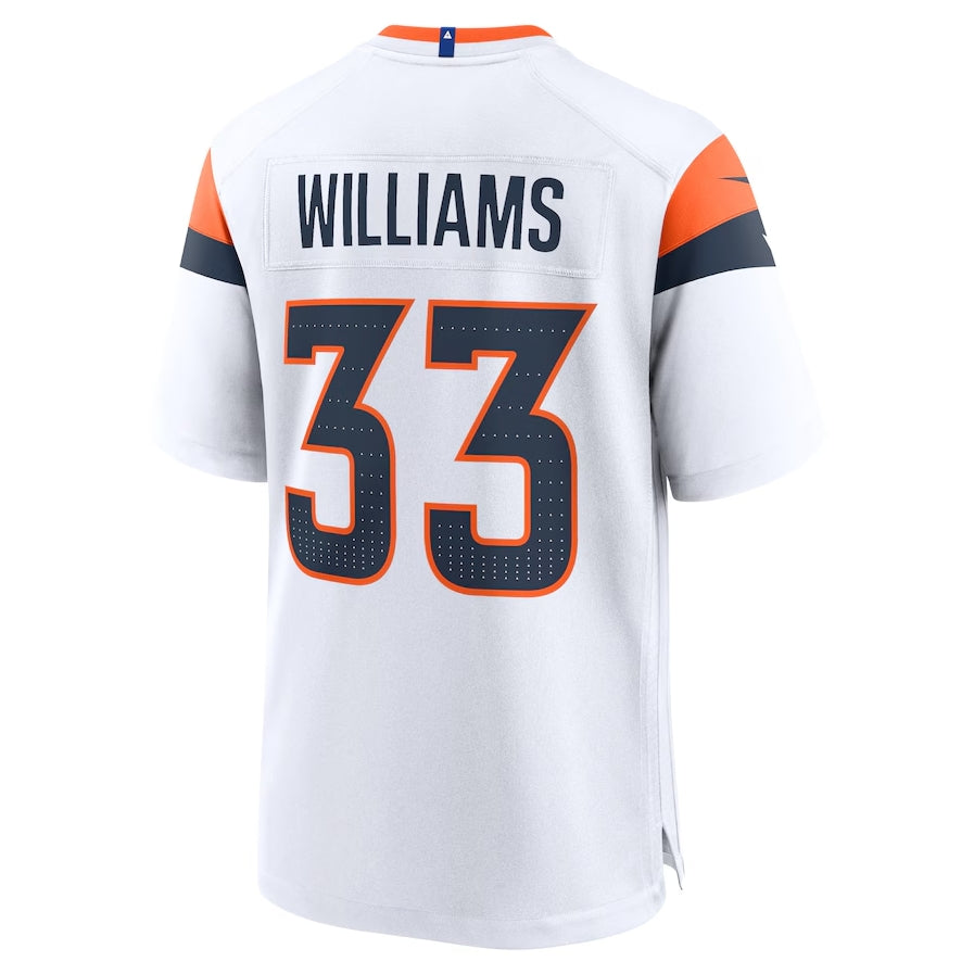 Custom #33 White DEN Football Shirt Top