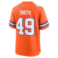 Custom #49 Orange 1977 Throwback DEN Football Shirt Top