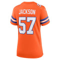 Custom #57 Orange 1977 Throwback DEN Football Shirt Top