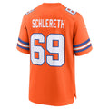 Custom #69 Orange 1977 Throwback DEN Football Shirt Top