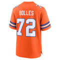 Custom #72 Orange 1977 Throwback DEN Football Shirt Top