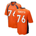Custom #76 Orange DEN Football Shirt Top