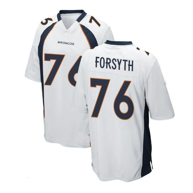 Custom #76 White DEN Football Shirt Top