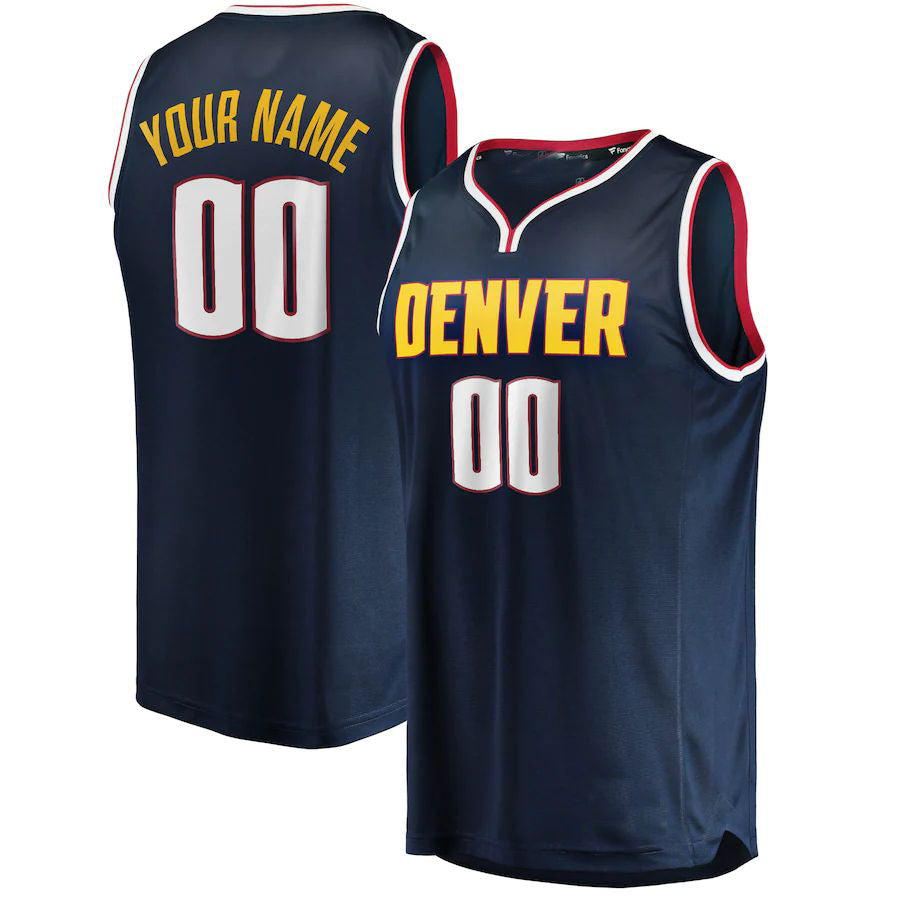 Custom #19 Navy 2018 DEN Basketball Shirt Top