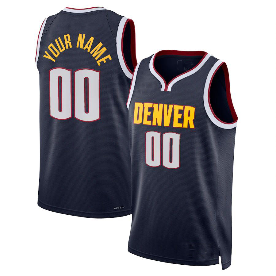 Custom #22 Navy 2021 DEN Basketball Shirt Top