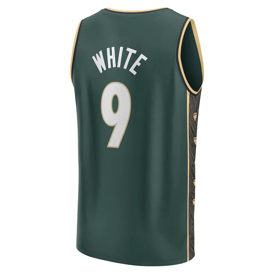 Custom #9 White 2022 BOS Basketball Shirt Top