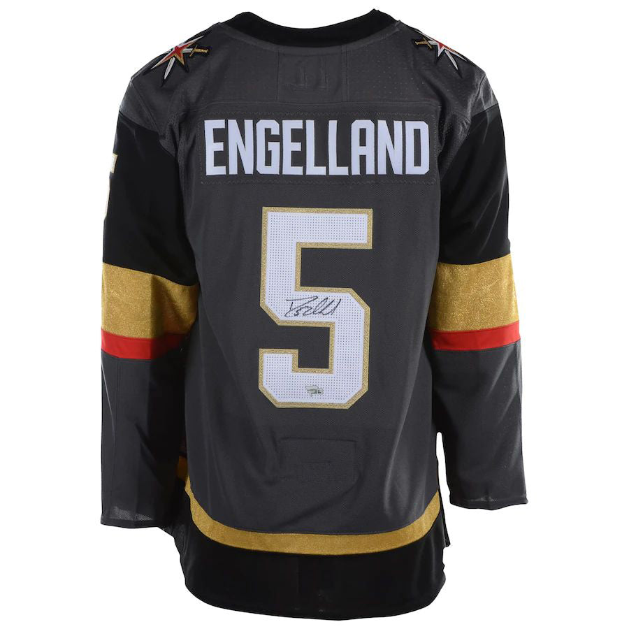 Custom #5 Black VGK Hockey Shirt Top