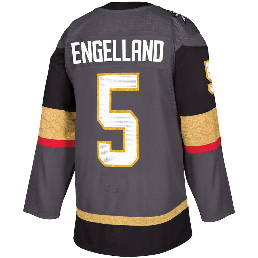 Custom #5 Gray VGK Hockey Shirt Top