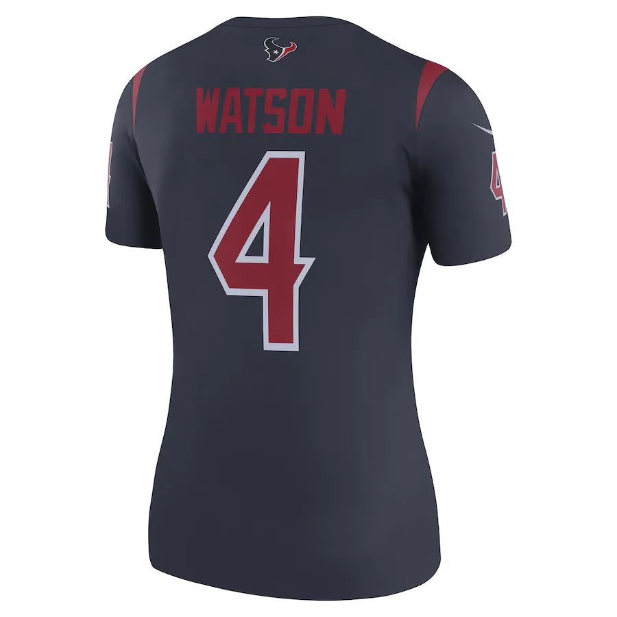Custom #4 Navy HOU Football Shirt Top