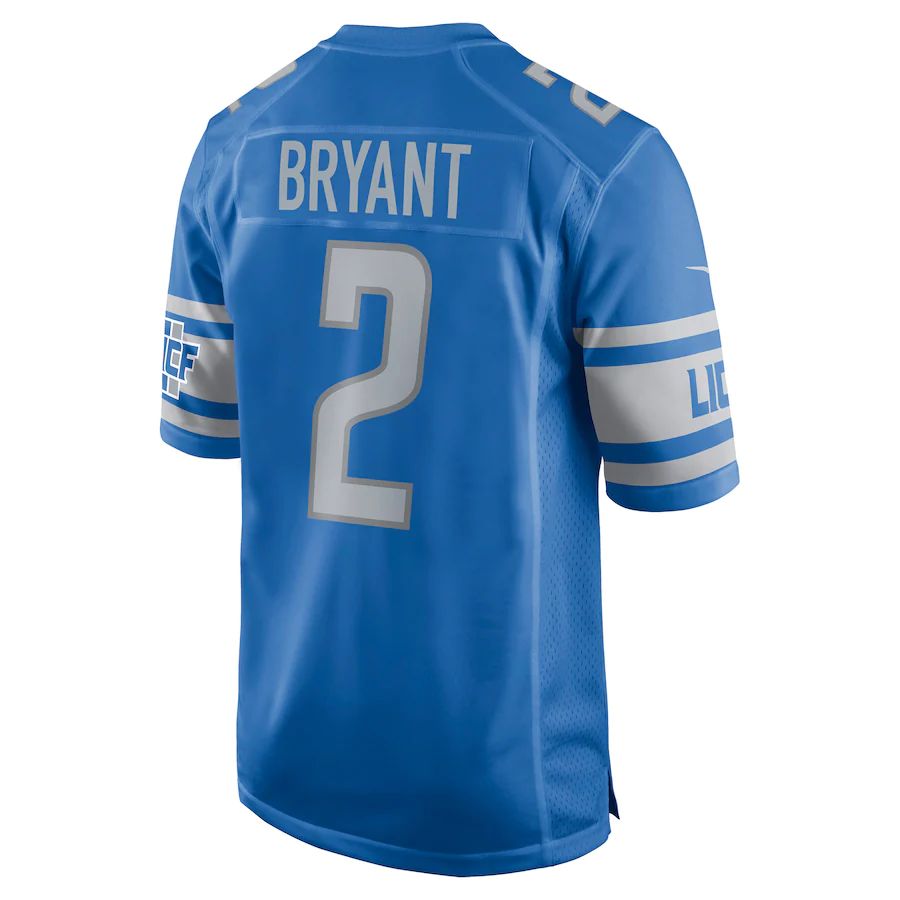 Custom #2 Blue DET Football Shirt Top