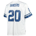 Custom #20 White 1996 DET Football Shirt Top