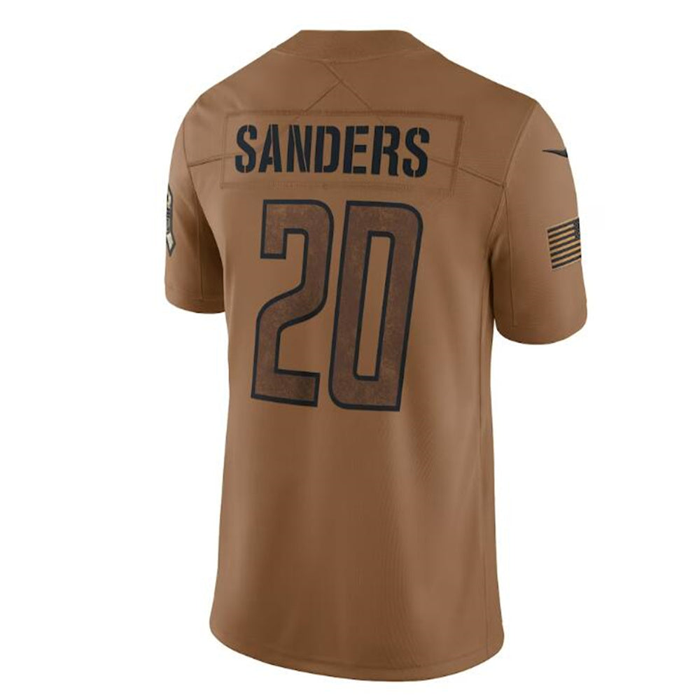 Custom #20 Brown 2023 DET Football Shirt Top