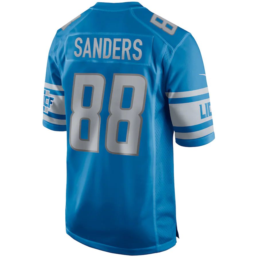 Custom #88 Blue DET Football Shirt Top