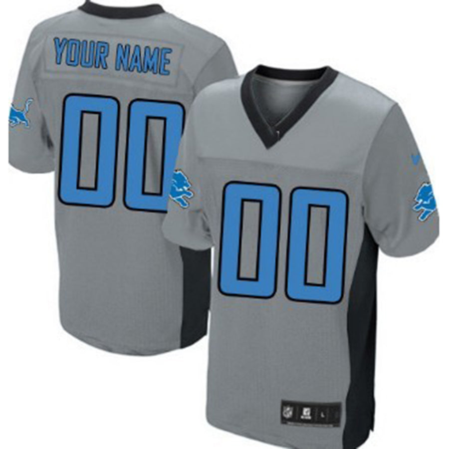 Custom Gray DET Football Shirt Top