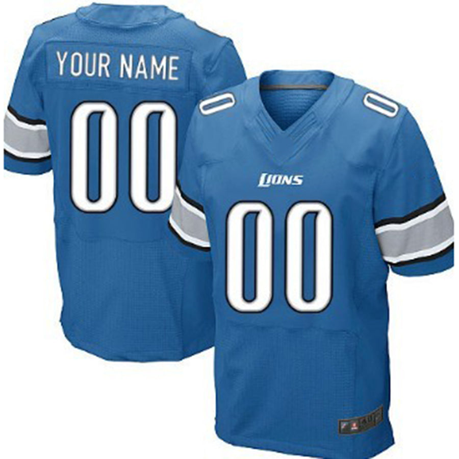 Custom Light Blue DET Football Shirt Top