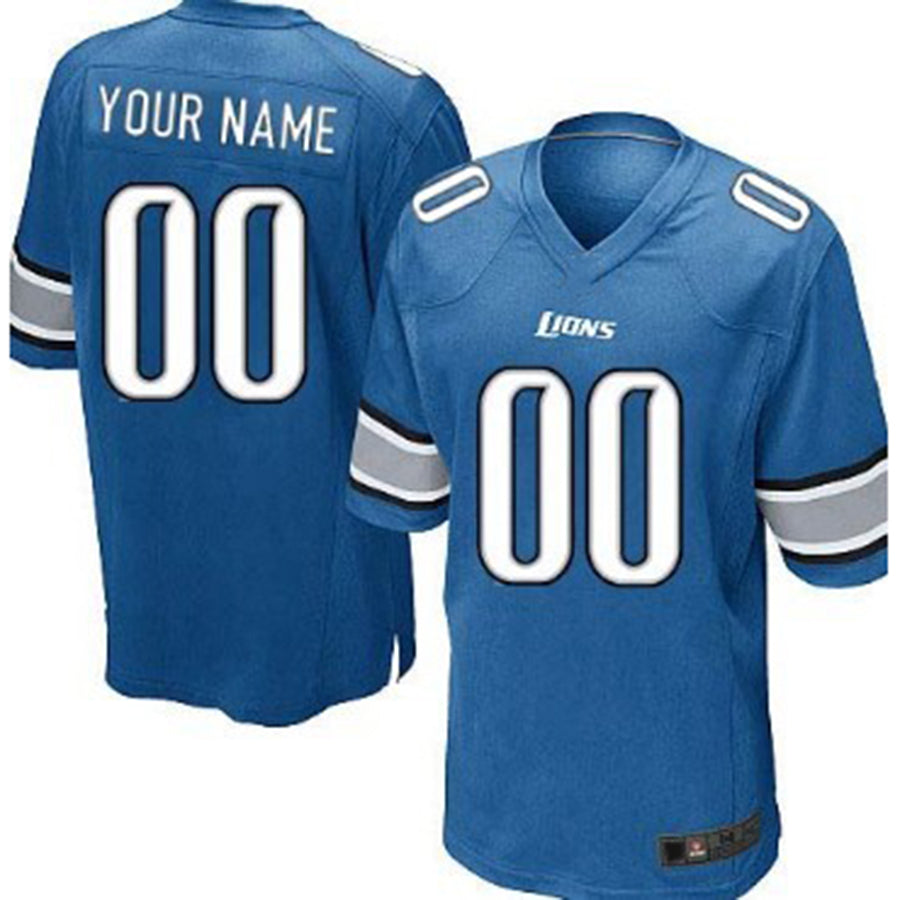 Custom Light Blue DET Football Shirt Top