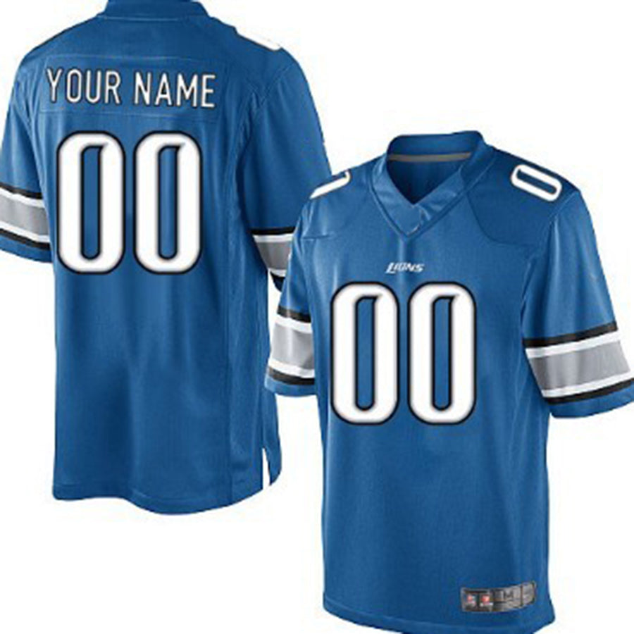 Custom Light Blue DET Football Shirt Top
