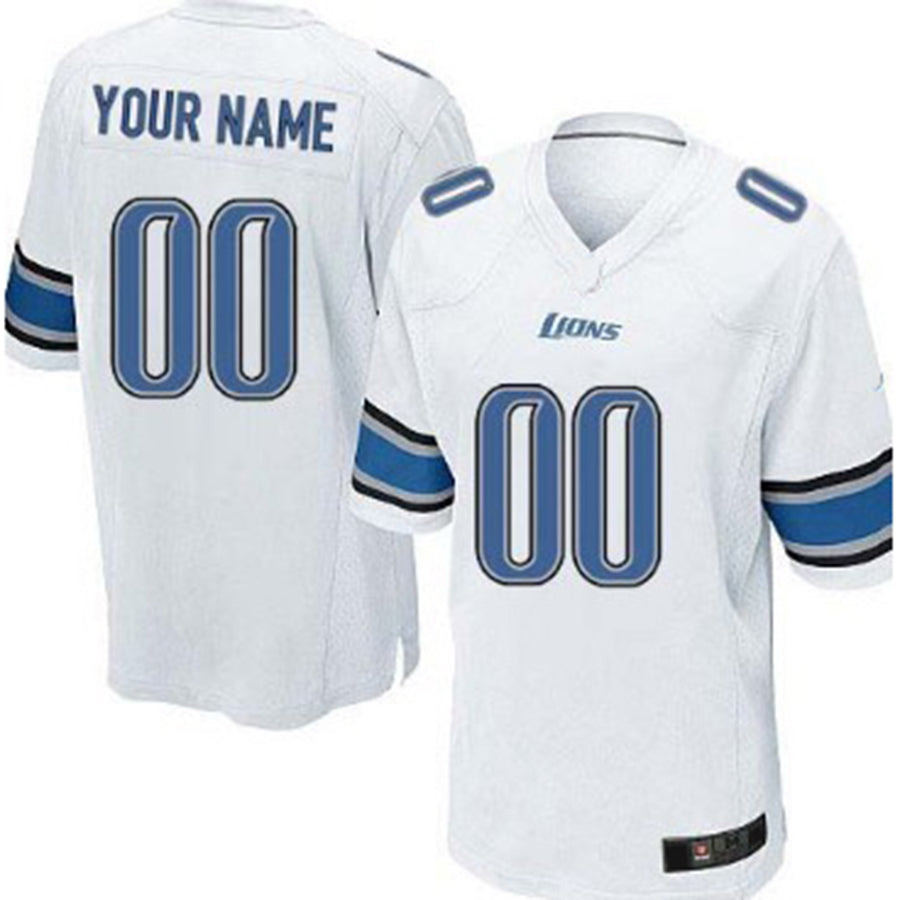 Custom White DET Football Shirt Top