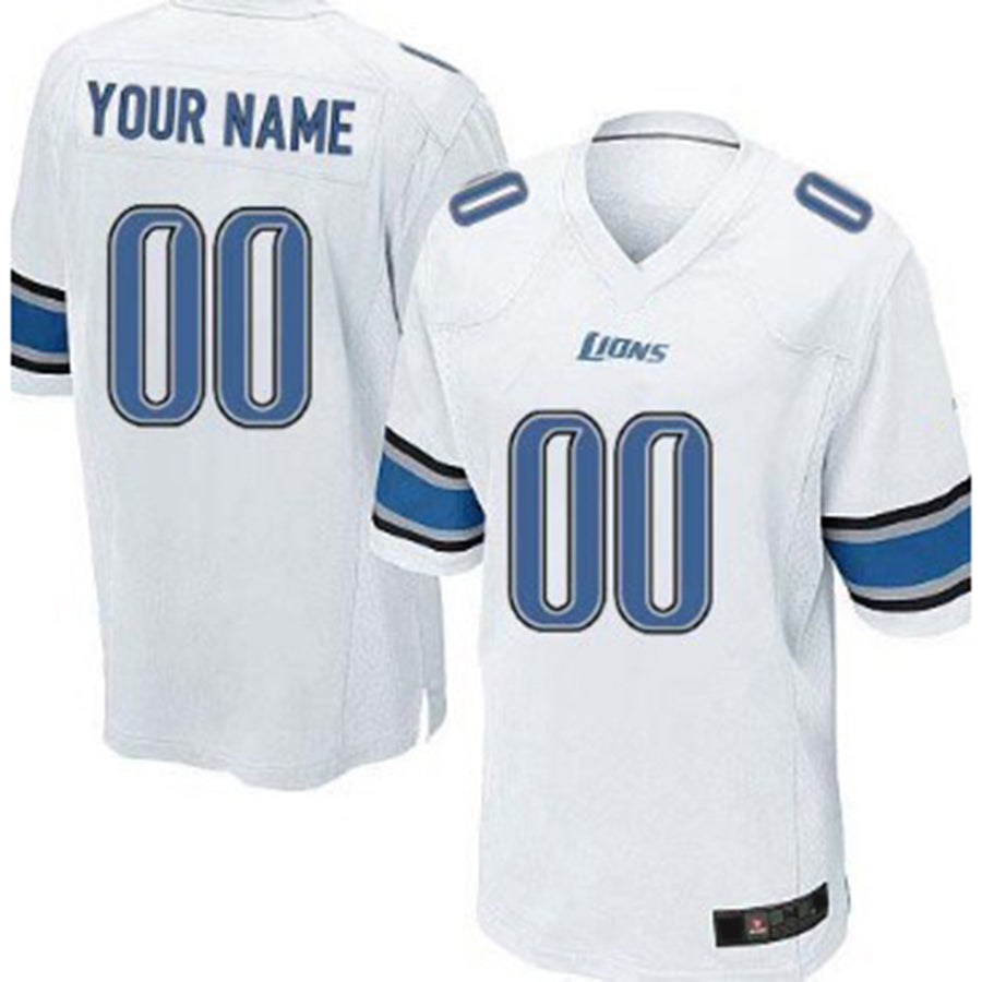 Custom White DET Football Shirt Top