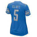 Custom #5 Blue DET Football Shirt Top