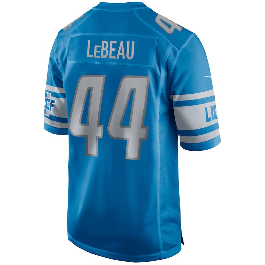 Custom #44 Blue DET Football Shirt Top