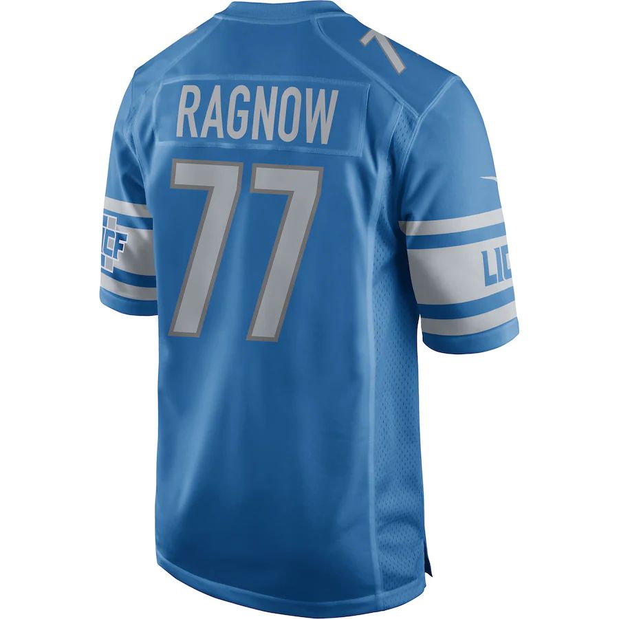 Custom #77 Blue DET Football Shirt Top