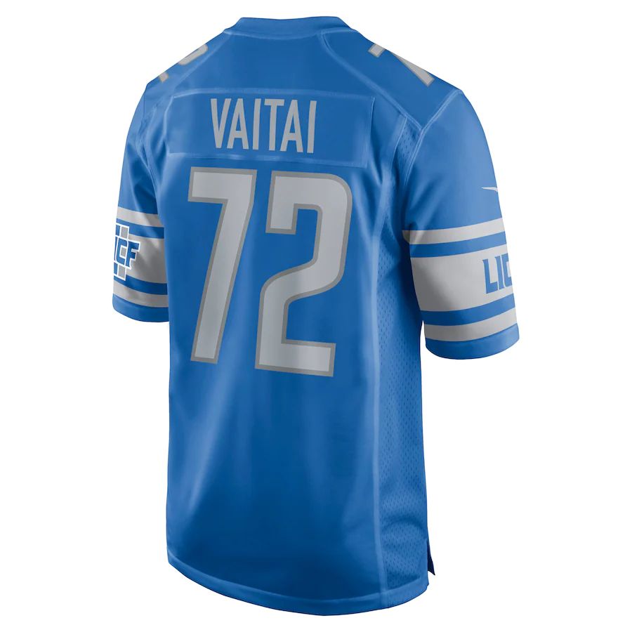 Custom #72 Blue DET Football Shirt Top
