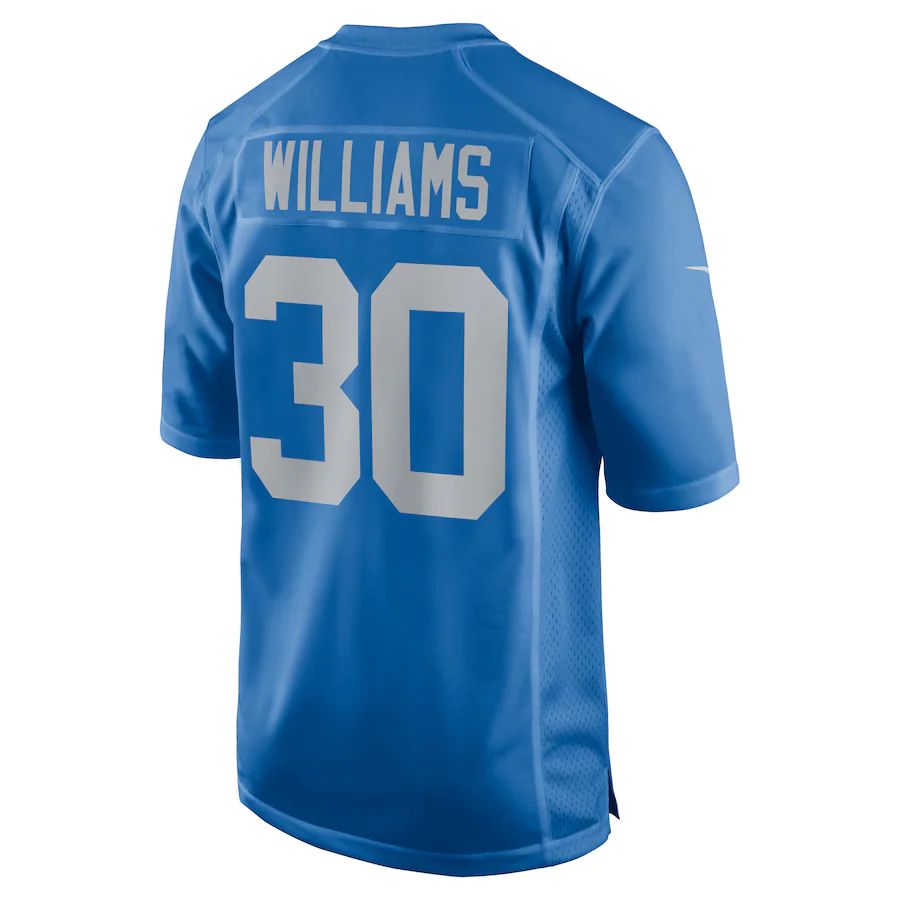 Custom #30 Blue DET Football Shirt Top