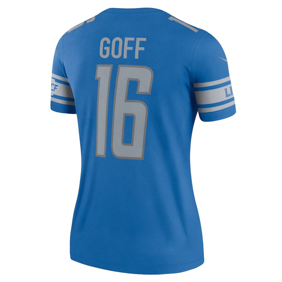 Custom #16 Blue DET Football Shirt Top