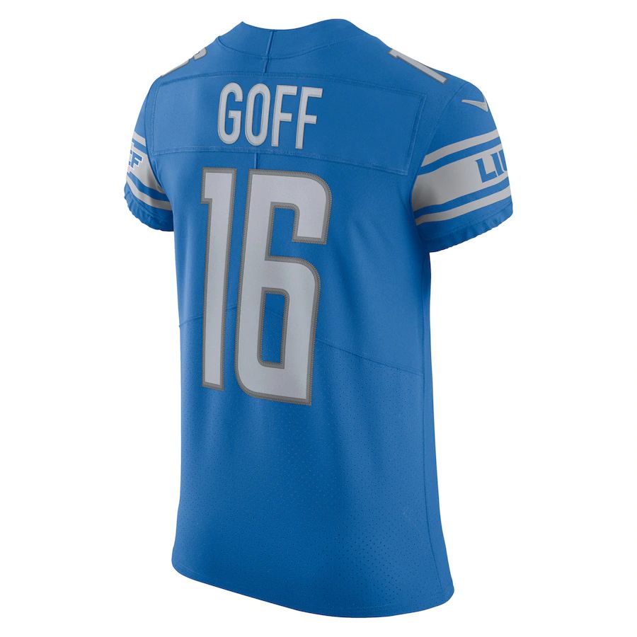 Custom #16 Blue DET Football Shirt Top