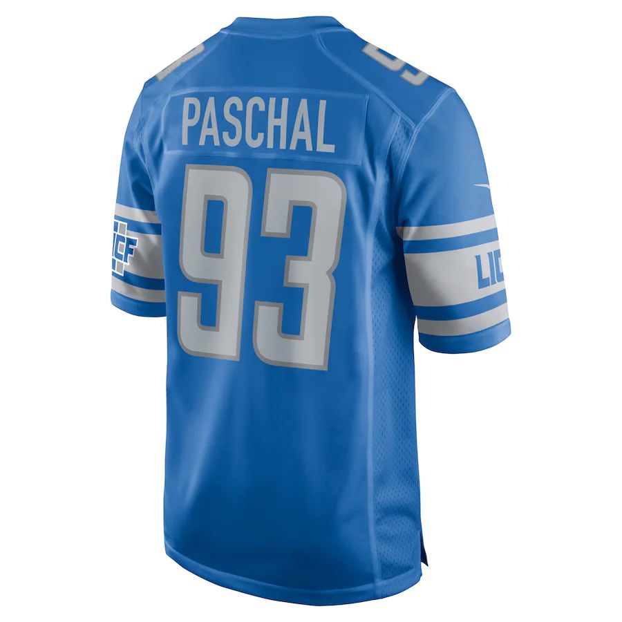 Custom #93 Blue DET Football Shirt Top