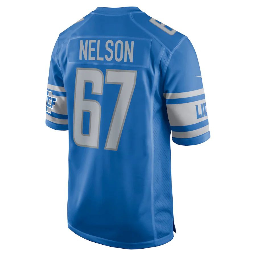 Custom #67 Blue DET Football Shirt Top