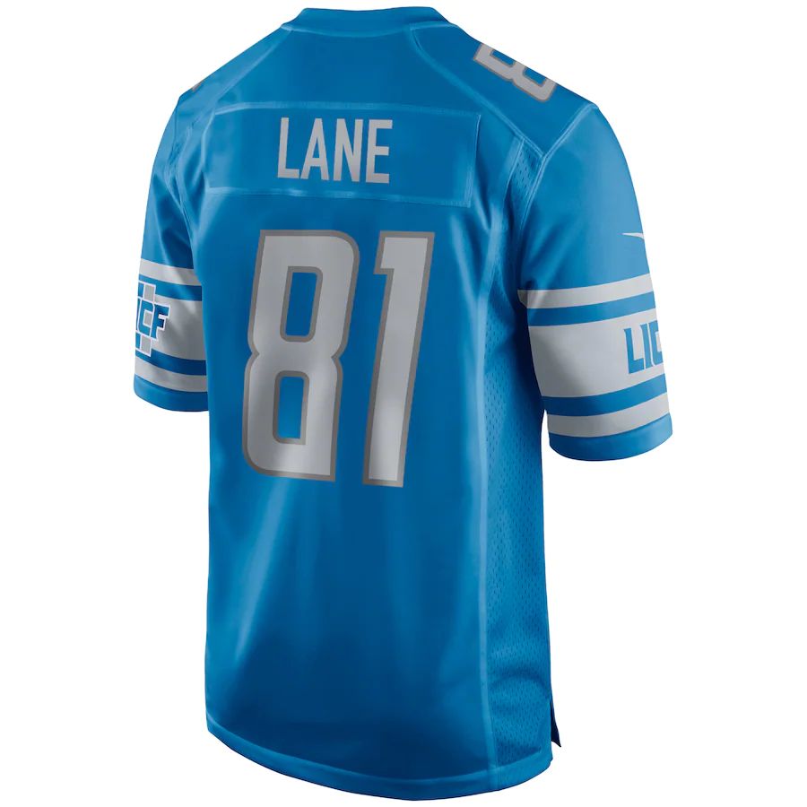 Custom #81 Blue DET Football Shirt Top