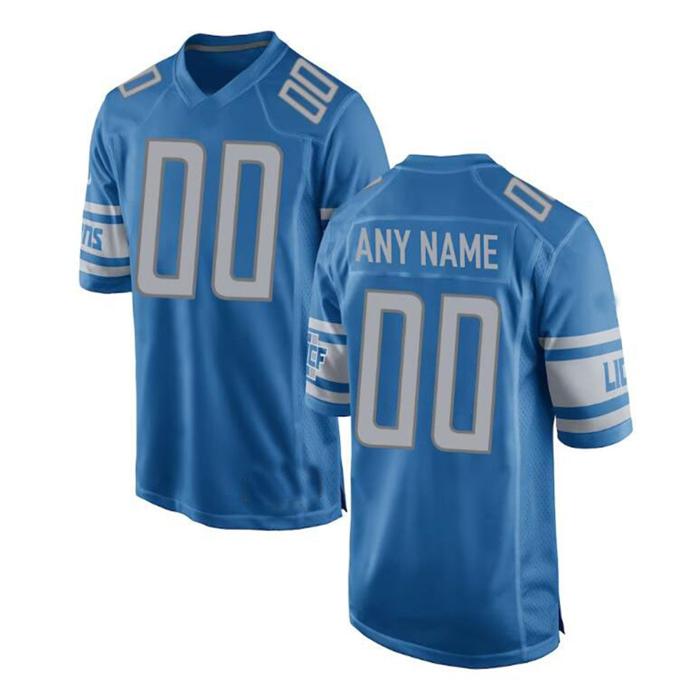 Custom Blue DET Football Shirt Top