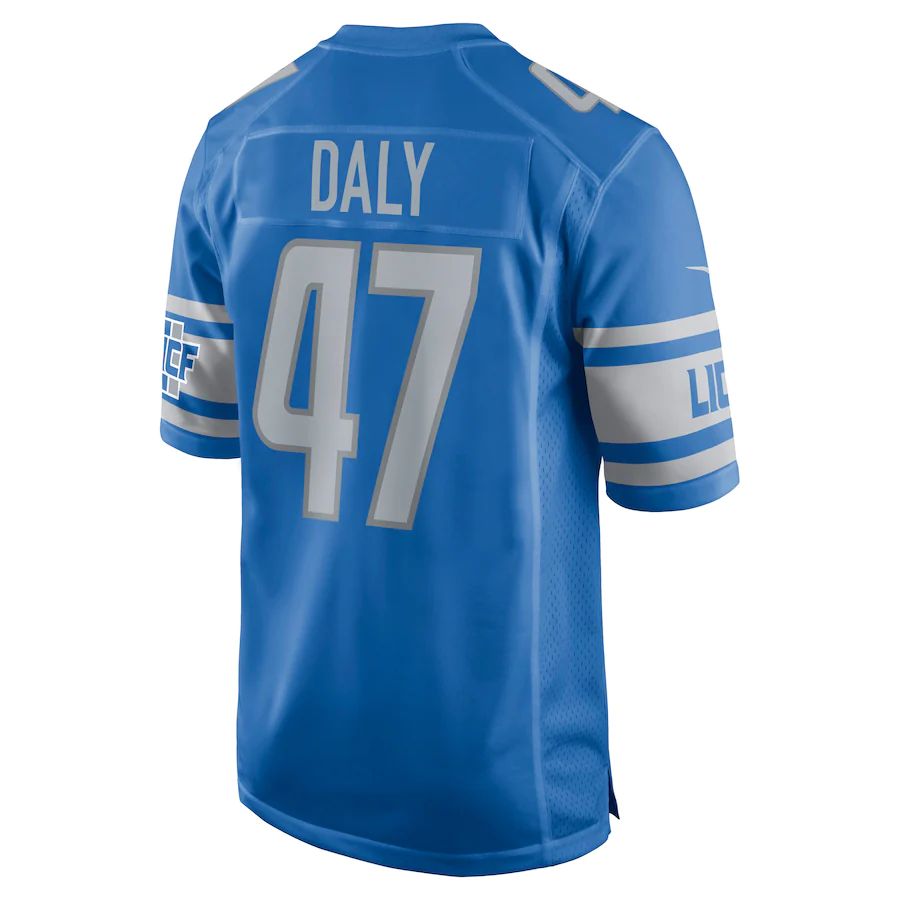 Custom #47 Blue DET Football Shirt Top