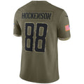 Custom #88 Olive 2022 DET Football Shirt Top