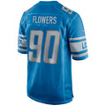 Custom #90 Blue DET Football Shirt Top