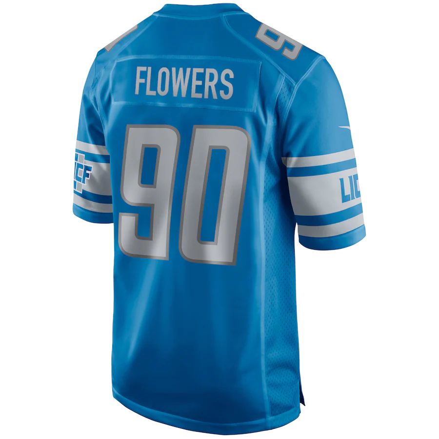 Custom #90 Blue DET Football Shirt Top