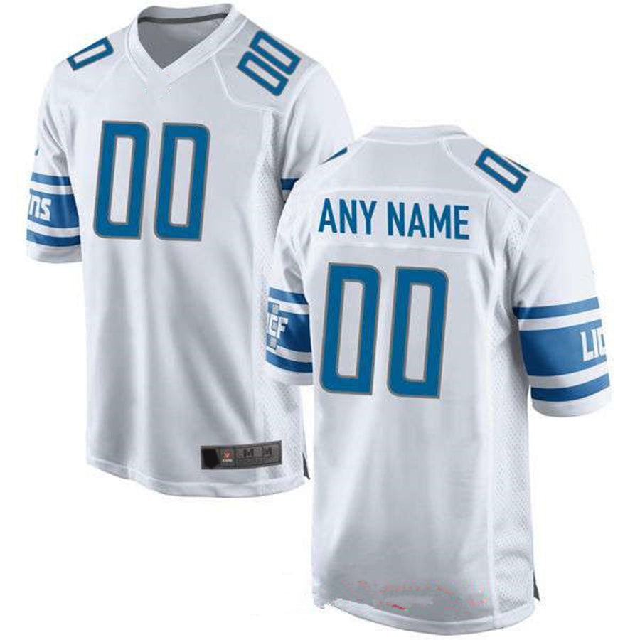 Custom White DET Football Shirt Top